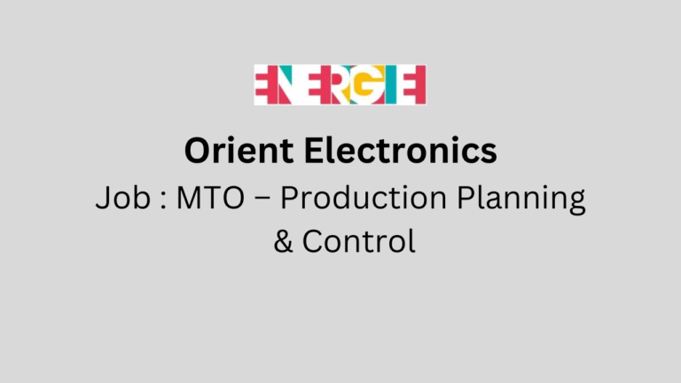 MTO – Production Planning & Control