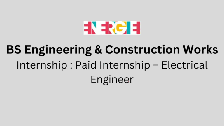 Paid Internship – Electrical Engineer