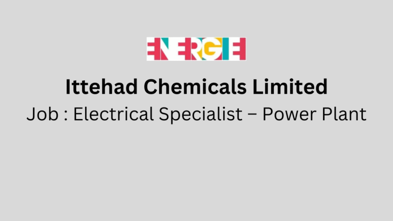 Electrical Specialist – Power Plant