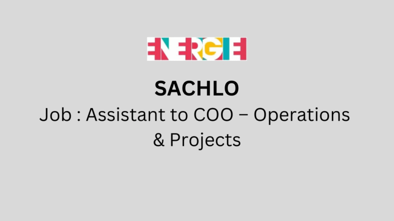 Assistant to COO – Operations & Projects