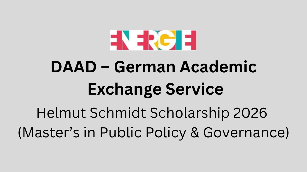 Helmut Schmidt Scholarship 2026 (Master’s in Public Policy & Governance)