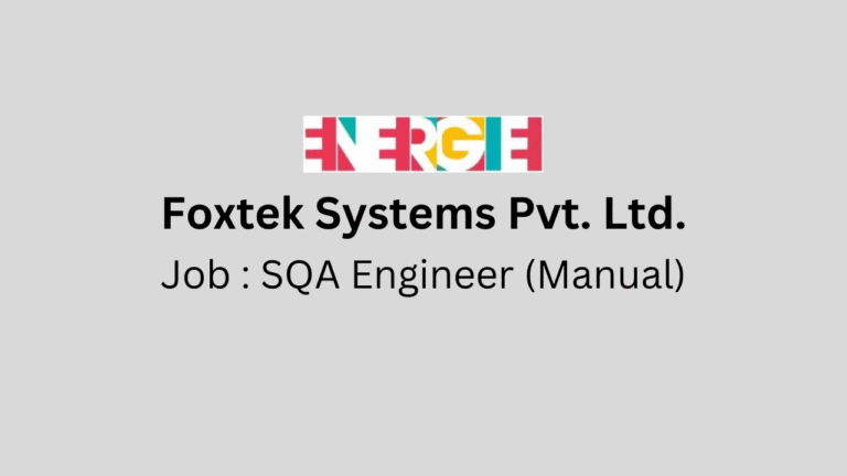 SQA Engineer (Manual)