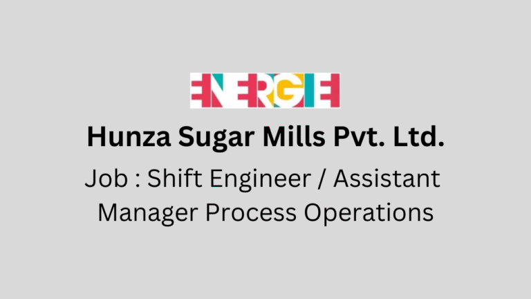 Shift Engineer / Assistant Manager Process Operations