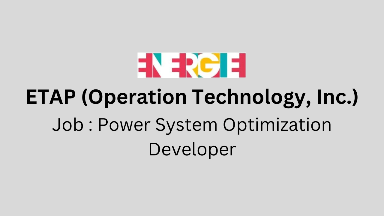 Power System Optimization Developer