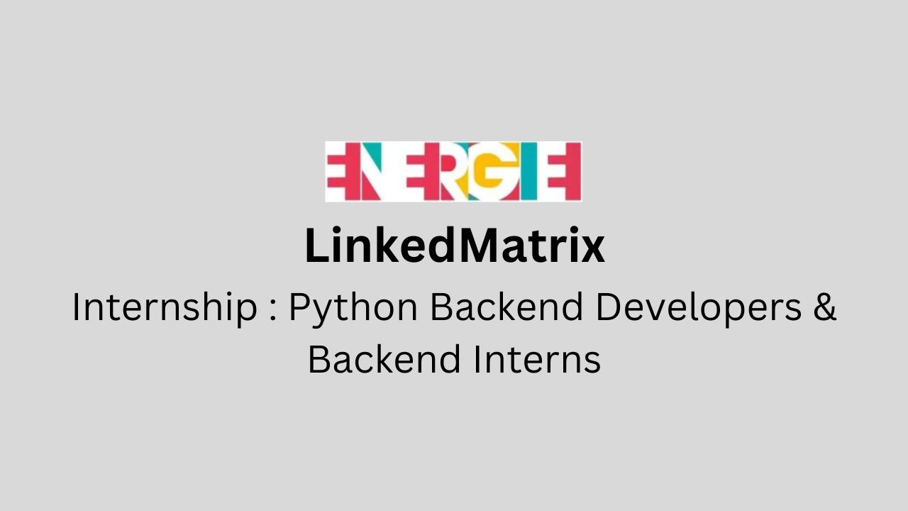 Python Backend Developers & Backend Interns