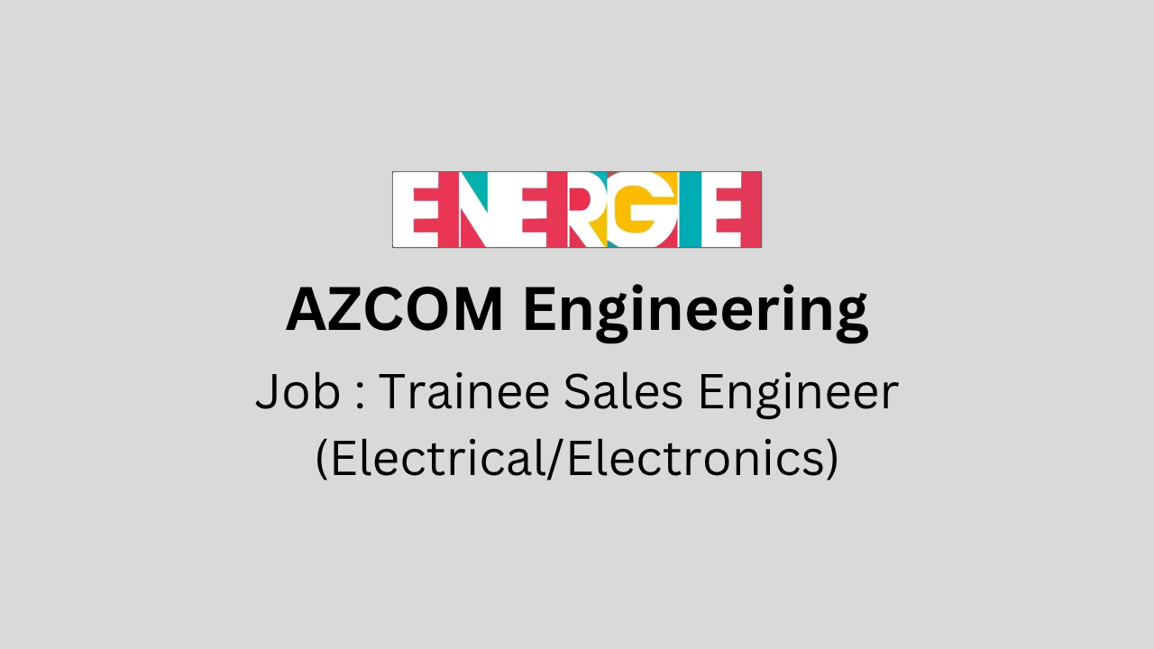 Trainee Sales Engineer (Electrical/Electronics)