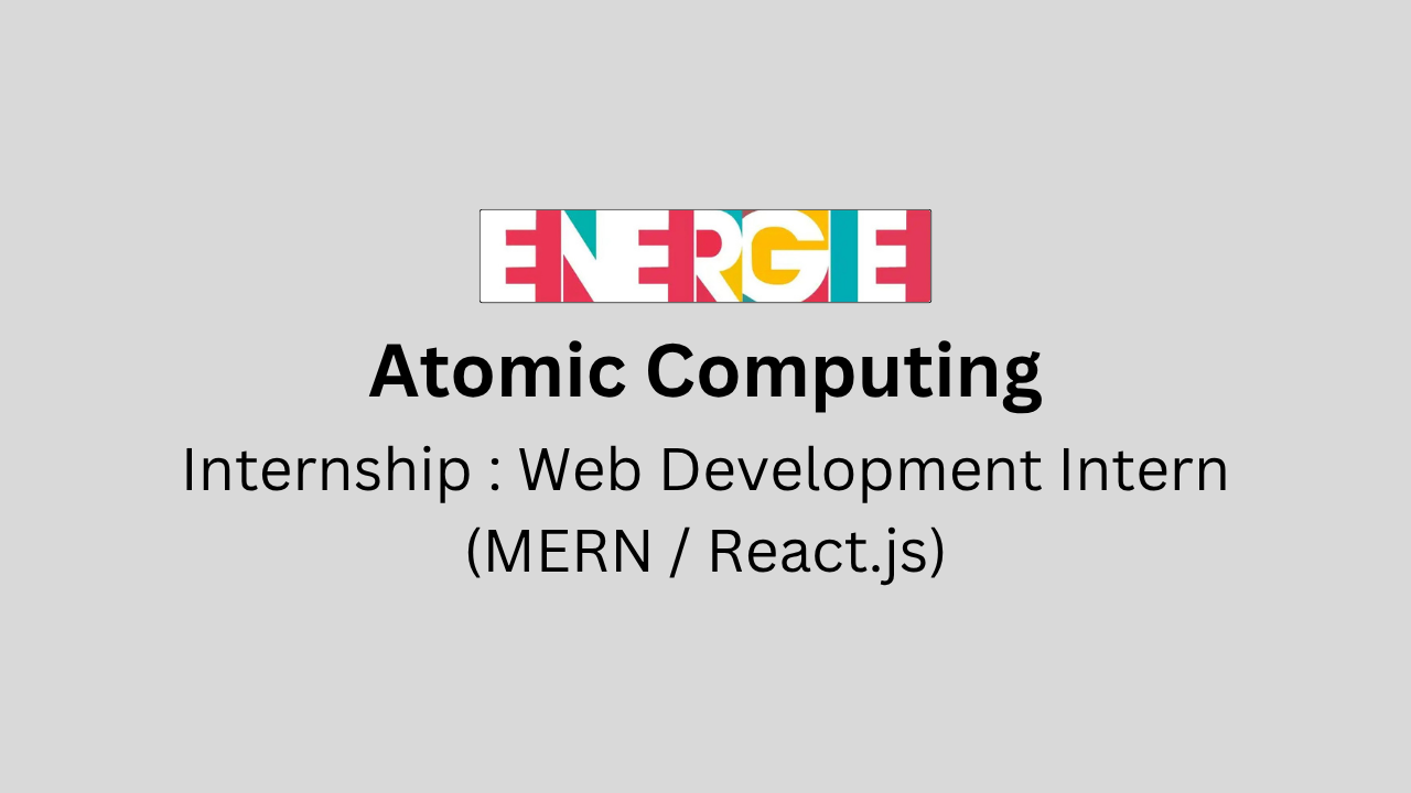 Web Development Intern (MERN / React.js)