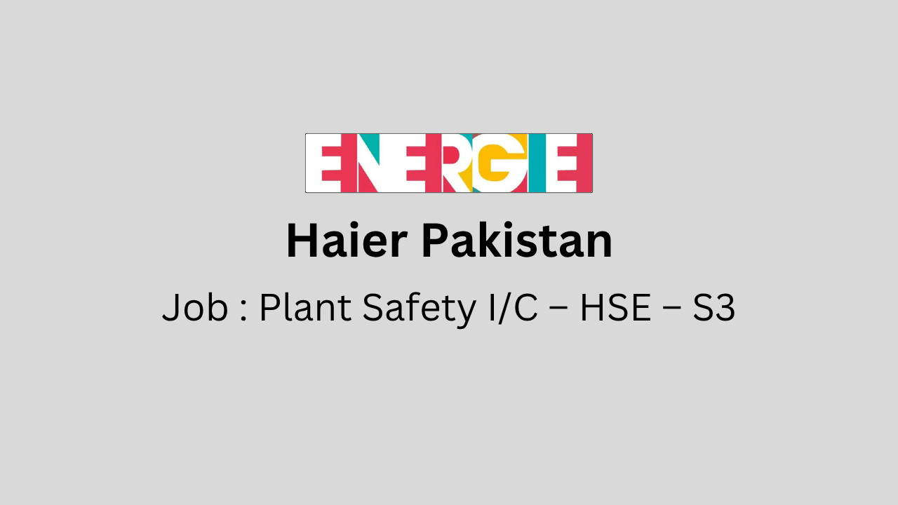 Plant Safety I/C – HSE – S3