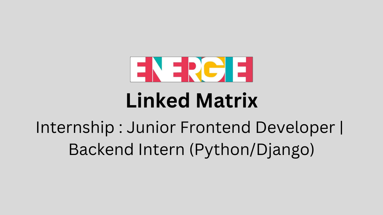 Junior Frontend Developer | Backend Intern (Python/Django)