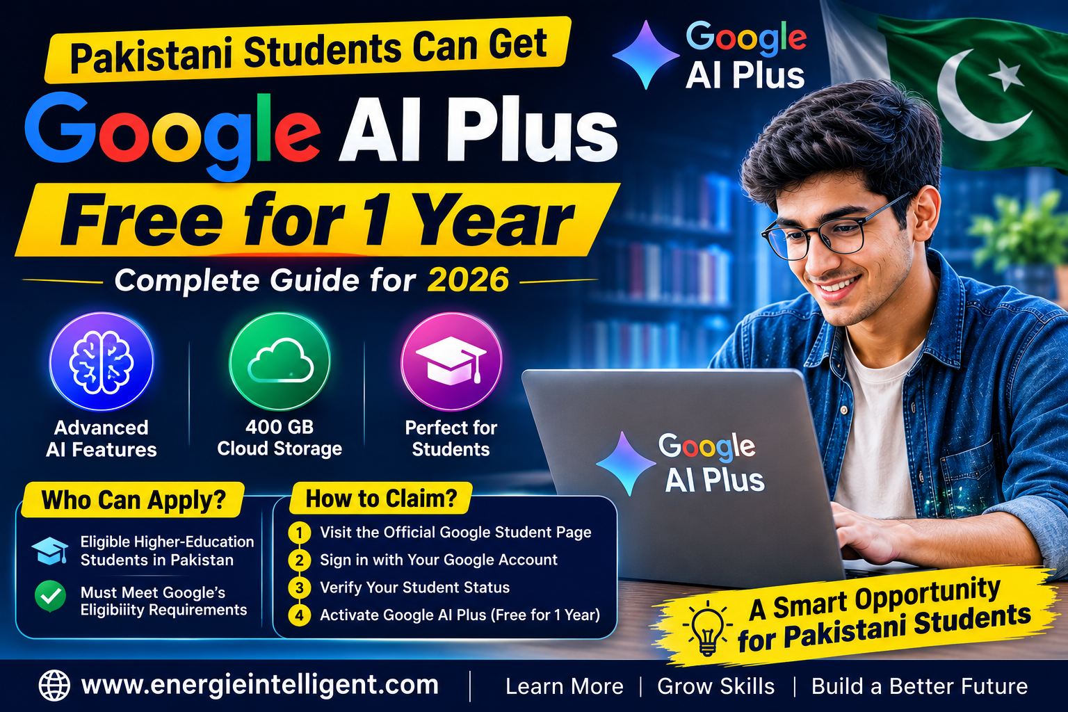 Google AI Plus Free for 1 Year for Pakistani Students